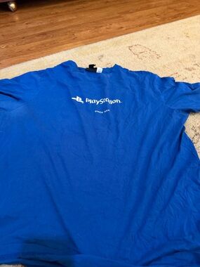 H&M Blue PlayStation Logo Short Sleeve Tee